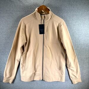 VRST French Terry Jacket Men's Medium Stone Quarry Stretch Full-Zip‎ Mock Neck